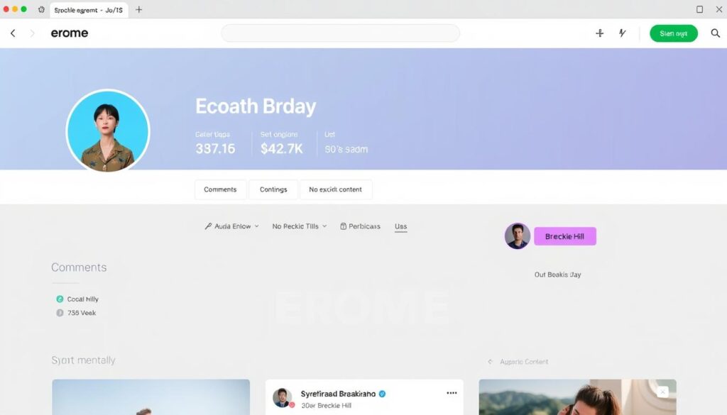Breckie Hill engaging with her online community through content on Erome platform